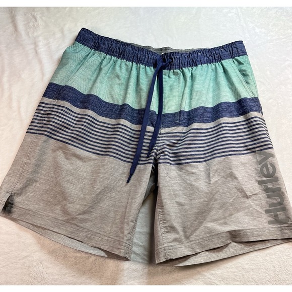 Hurley Other - Hurley Swim Trunks Mens 2XL XXL Green/Blue Bathing Suit Board Shorts Stretch